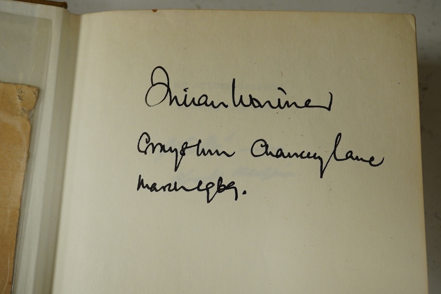 Chaplin, Charles - My Autobiography, 1st edition, 4th impression, photo. plates; publisher's cloth and d/wrapper. 1964. *inscribed by author on half title. Condition - dust cover torn, leaves have aged edges